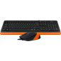 Комплект клавиатура и мышь A4TECH Fstyler F1010 Black/Orange - Фото 2