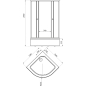 Уголок душевой TRITON Стандарт 100х100 см (Щ0000025931) - Фото 3