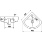 Умывальник КЕРАМИН Сити 45 угловой - Фото 5