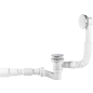 Сифон для ванны click/clack с гибкой трубой 1 1/2" - 40/50 мм NOVA (1542)