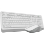 Комплект беспроводной клавиатура и мышь A4TECH Fstyler FG1010 White/Grey - Фото 3