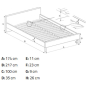 Кровать двуспальная HALMAR Sandy 2 ткань серый/бук 160х200 см (V-CH-SANDY_2-LOZ-POPIELATY) - Фото 3