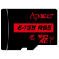 Карта памяти APACER MicroSDXC 64 Гб с адаптером SD (AP64GMCSX10U5-R)