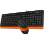 Комплект клавиатура и мышь A4TECH Fstyler F1010 Black/Orange - Фото 4
