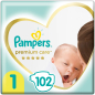 Подгузники PAMPERS Premium Care 1 Newborn 2-5 кг 102 штуки (8001841789750)