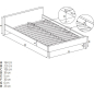 Кровать двуспальная HALMAR Modena ткань серый 160х200 см (V-CH-MODENA_160-LOZ0) - Фото 2