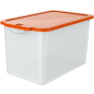 Коробка для хранения вещей пластиковая BEROSSI Wow Cristal мандарин (ИК24440000)