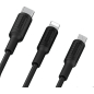 Кабель для зарядки BOROFONE BX1 3-in-1 USB-A - Lightning + microUSB + USB-C черный - Фото 2