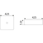 Умывальник CERAMALUX D1305H004 - Фото 2