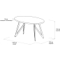 Стол кухонный DOMUS Оригами-2 белый/черный 136х90х75 см (14-103-102-02) - Фото 4