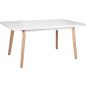 Стол кухонный DREWMIX Oslo 8 белый/бук 160-200x90x75 см (65569)