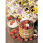 Картина по номерам РЫЖИЙ КОТ Цветы и корзина с ягодами 30х40 см (Х-9154)