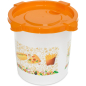 Контейнер пластиковый для пищевых продуктов круглый BEROSSI Good Day 0,8 л мандарин (ИК54940000)