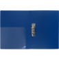 Папка с прижимами INФОРМАТ А4 1 прижим синий пластик 750 мкм карман (NP1475B) - Фото 3
