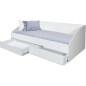 Кровать односпальная ОЛМЕКО Фея 2.0 симметричная белый/белый 90х200 см - Фото 2