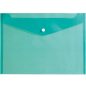 Папка-конверт INФОРМАТ А4 на кнопке пластик 150 мкм зеленый (PK8015G)