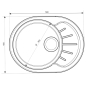 Мойка из искусственного камня AV ENGINEERING Rio серый (AV580450RGR) - Фото 2