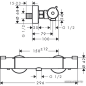 Смеситель для душа HANSGROHE Ecostat Universal термостатический (13122000) - Фото 2
