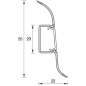 Плинтус напольный ПВХ IDEAL Комфорт 55 мм 2,5 м белый - Фото 5