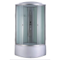 Кабина душевая COLISEUM Симпл Т-80 80х80 белая/матовое стекло (000000651)