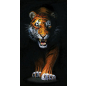 Алмазная вышивка WIZARDI Преследующий тигр 38х70 см (WD2408)