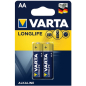 Батарейка АА VARTA Longlife 1,5 V алкалиновая 2 штуки