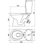 Унитаз напольный КЕРАМИН Омега дюропластовое сиденье, однорежимная арматура графит - Фото 3