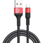Кабель HOCO X26 USB-C черный/красный - Фото 2