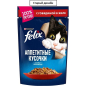 Влажный корм для кошек FELIX Аппетитные Кусочки говядина в желе пауч 75 г (8445290141552) - Фото 2
