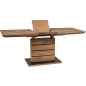 Стол кухонный SIGNAL Leonardo 140 дуб/черный 140-180х80х76 см (LEONARDODD140) - Фото 3