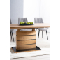Стол кухонный SIGNAL Leonardo 140 дуб/черный 140-180х80х76 см (LEONARDODD140) - Фото 4