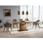 Стол кухонный SIGNAL Leonardo 140 дуб/черный 140-180х80х76 см (LEONARDODD140) - Фото 6