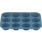 Форма для выпечки силиконовая прямоугольная на 12 кексов 33х25х3 см PERFECTO LINEA серо-голубой (20-018718)