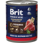 Влажный корм для собак BRIT Premium By Nature говядина и сердце консервы 850 г (5051144)