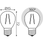 Лампа светодиодная филаментная E27 GAUSS Globe 5 Вт 2700K диммируемая (105802105-D) - Фото 6