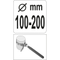 Съемник масляного фильтра ленточный 100-200 мм YATO (YT-0825) - Фото 3