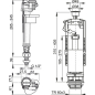 Сливная арматура для унитаза ALCAPLAST (SA2000SK 1/2 GRA-BL-01) - Фото 2