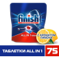 Таблетки для посудомоечных машин FINISH Powerball All in 1 Max Бесфосфатные Лимон 75 штук (4640018993466)