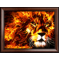 Алмазная вышивка АЛМАЗНАЯ ЖИВОПИСЬ Огненный лев 30х40 см (АЖ-1851)