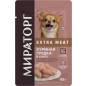 Влажный корм для собак мелких пород МИРАТОРГ Winner Extra Meat куриная грудка в соусе пауч 85 г (1010022506)