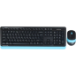 Комплект беспроводной клавиатура и мышь A4TECH Fstyler FG1010 Black/Blue