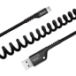 Кабель BASEUS Fish-Eye Spring Data Cable USB-A To Lightning Black (CALSR-01)