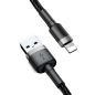 Кабель BASEUS Cafule Cable USB For IP Black Gray (CALKLF-AG1) - Фото 2