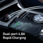 Автомобильное зарядное устройство BASEUS Digital Display Dual USB Grey (CCBX-0G) - Фото 7