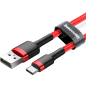 Кабель BASEUS Cafule Cable USB For Type-C Red Red (CATKLF-C09) - Фото 3