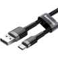 Кабель BASEUS Cafule USB2.0 AM - Type-C Black (CATKLF-CG1) - Фото 5