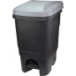 Контейнер для мусора пластиковый с педалью IDEA 60 л черный/серый (М2398)