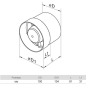 Вентилятор вытяжной канальный VENTS 100 ВКО турбо - Фото 2