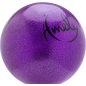 Мяч для художественной гимнастики AMELY фиолетовый (AGB-303-15-PU) - Фото 2