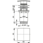 Водослив для умывальника click/clack 5/4 цельнометаллический с квадратной заглушкой ALCAPLAST (A393-BL-01) - Фото 2